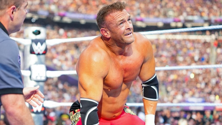 Nick Aldis after his match at SummerSlam