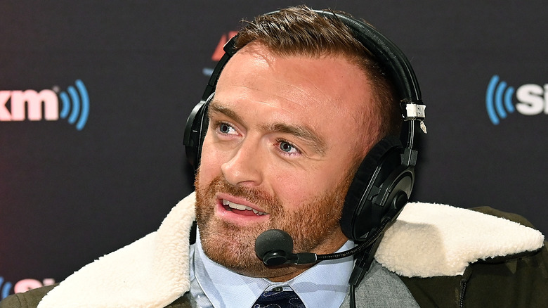 Nick Aldis on a radio show