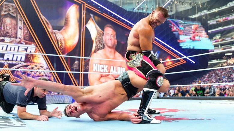 GUNTHER and Nick Aldis at SummerSlam