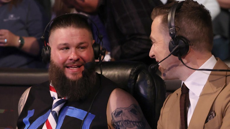 Kevin Owens Smiles While Calling The Action