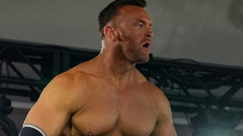 Nick Aldis up on the turnbuckle