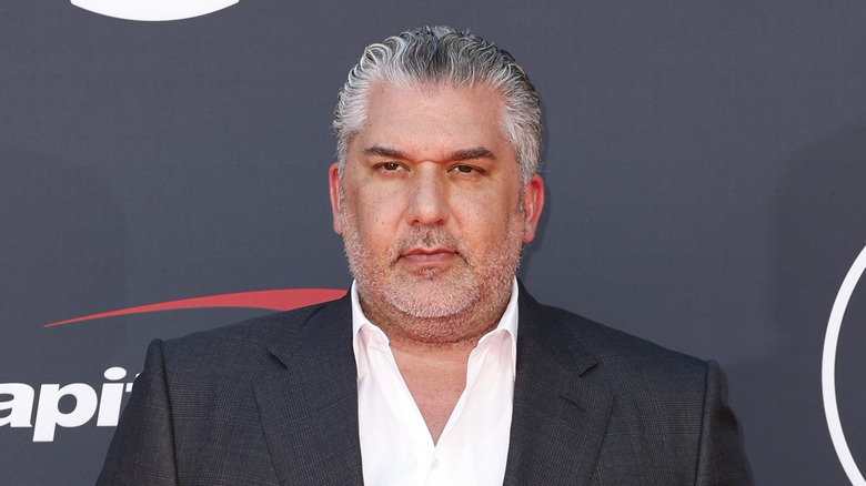 WWE President Nick Khan poses during a red carpet event