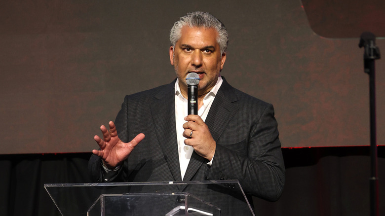 Nick Khan speaks onstage during the launch of Fanatics Studios, a new, transformative global sports and entertainment studio, during an event at Intuit Dome on January 13, 2026 in Inglewood, California.