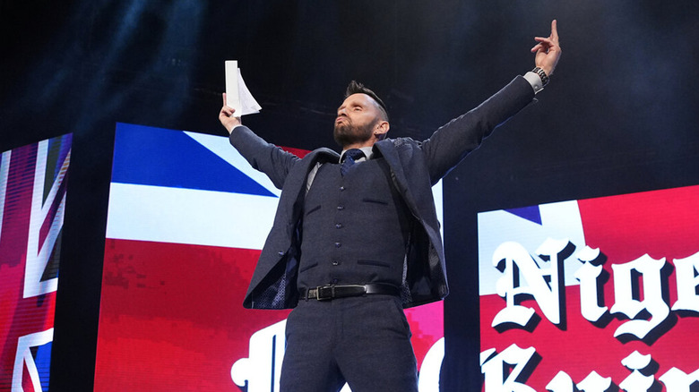 Nigel McGuinness enters the arena