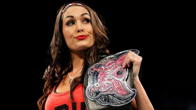 Nikki Bella during her run as the WWE Divas Champion.