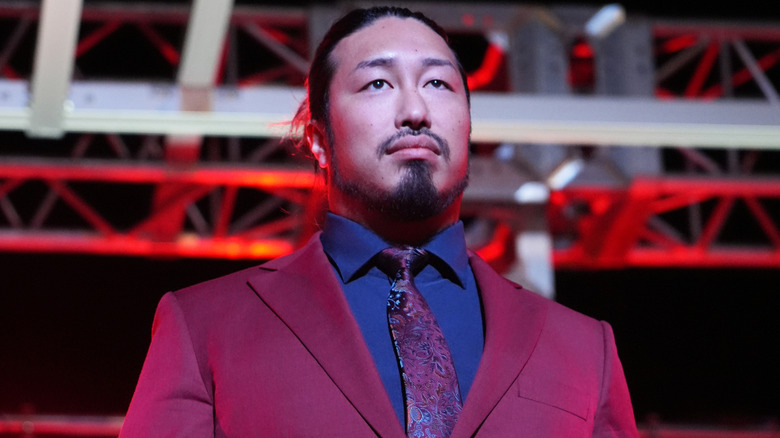 Yota Tsuji standing stoically