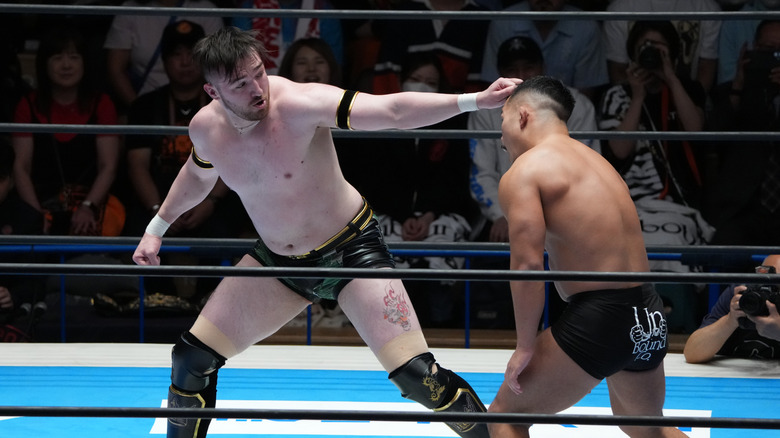 Callum Newman wrestling in NJPW