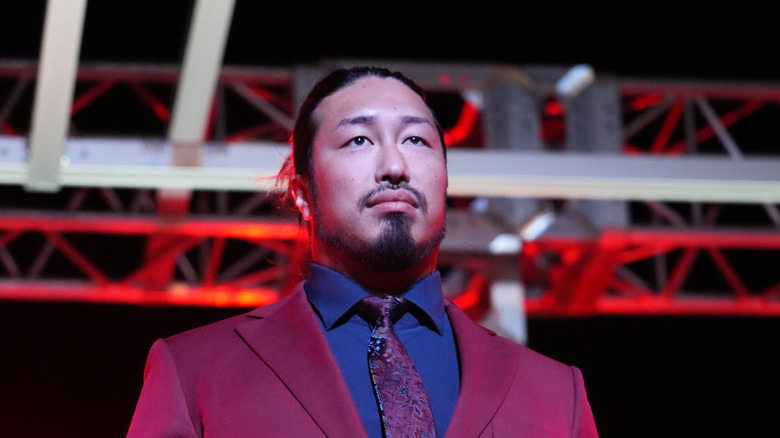 Yota Tsuji standing stoically