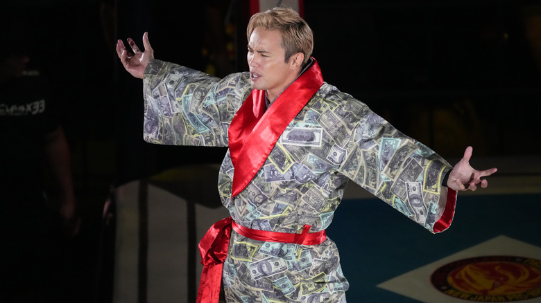 Kazuchika Okada Poses During His NJPW Entrance