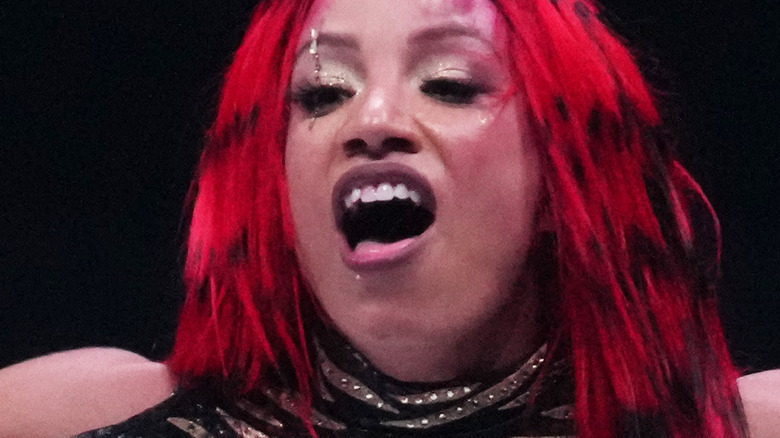 Mercedes Mone With Her Mouth Open 