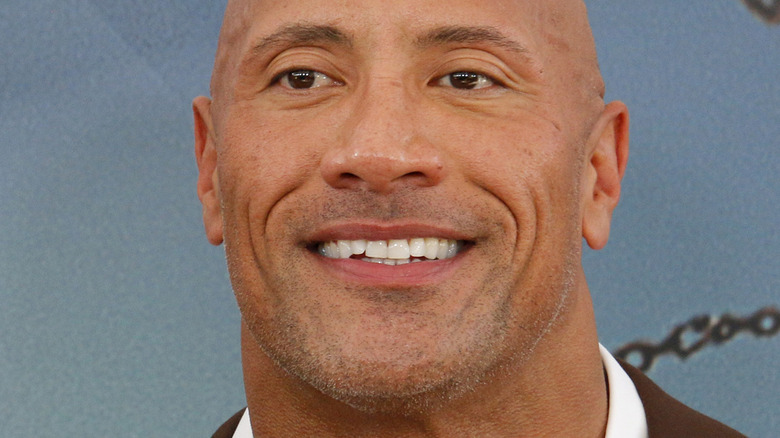 The Rock smiles