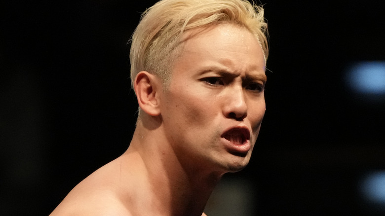 Kazuchika Okada scowls