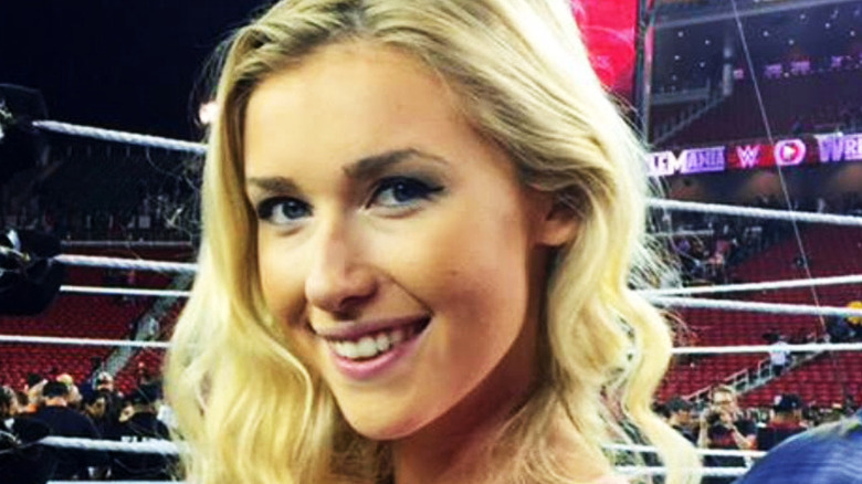 Noelle Foley Behind A WWE Ring