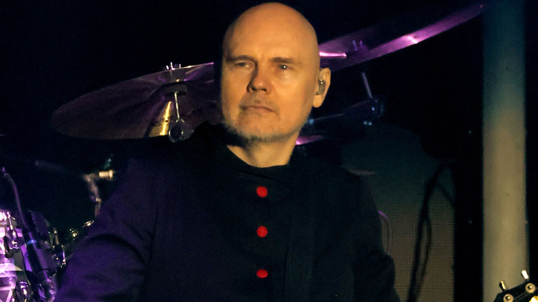 Billy Corgan wearing a black shirt