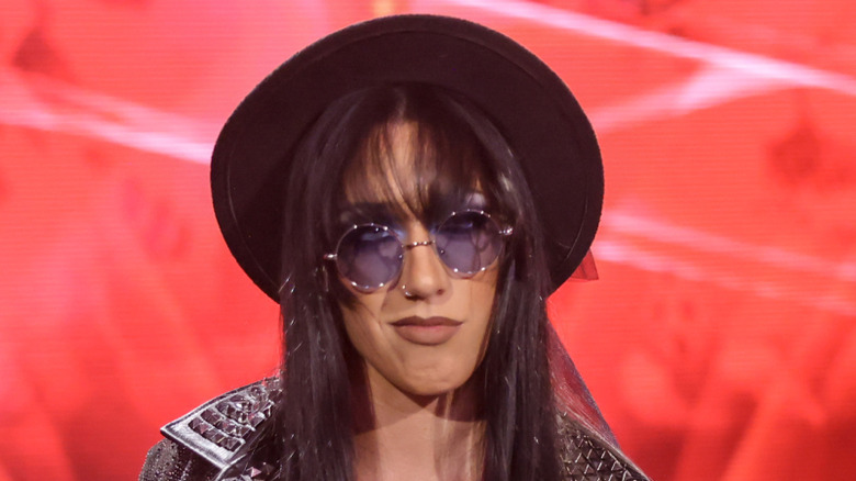 Jacy Jayne wearing a hat