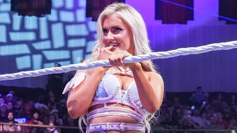 Blake Monroe in the ring at WWE NXT Heatwave