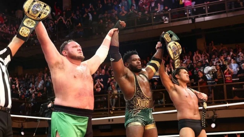 Samoa Joe, Powerhouse Hobbs and Katsuyori Shibata raise AEW World Trios Titles