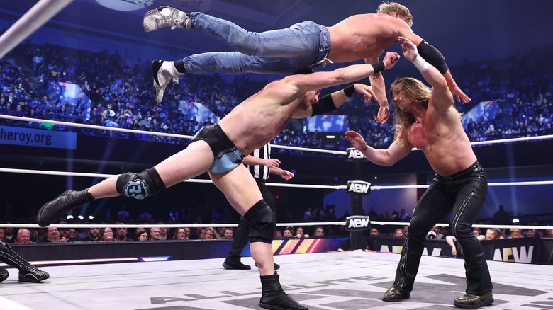 Orange Cassidy & Roderick Strong in action