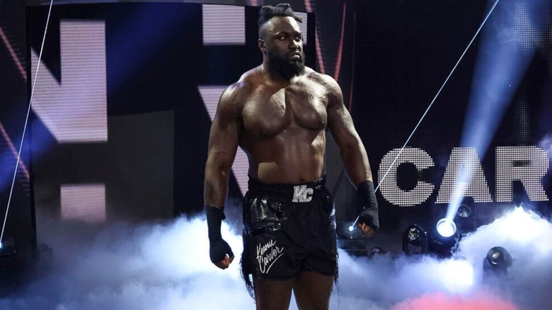 Keanu Carver makes his way down to the ring before a match on a September 2026 edition of 