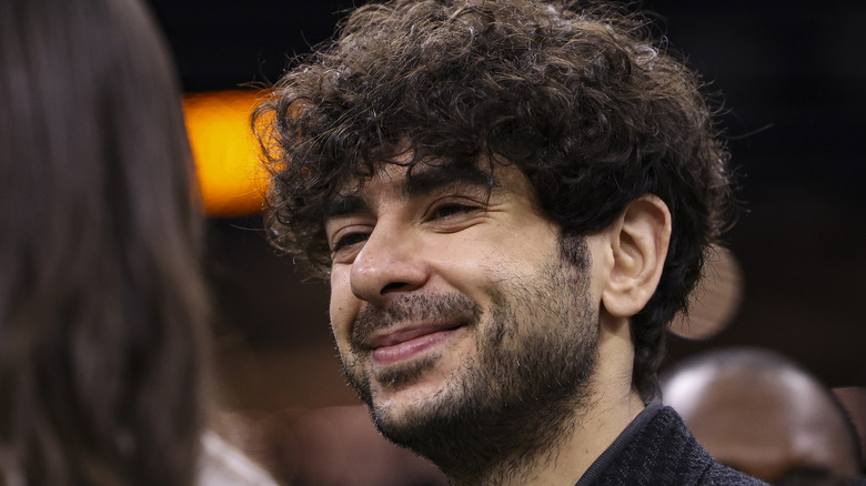 Tony Khan Looks On During A NFL Game