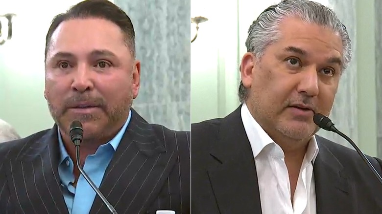[Left] Oscar De La Hoya and [Right] Nick Khan