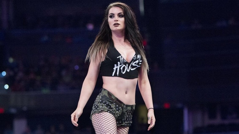 Paige in a WWE ring