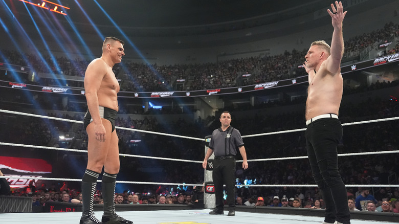 Gunther and Pat McAfee at Backlash