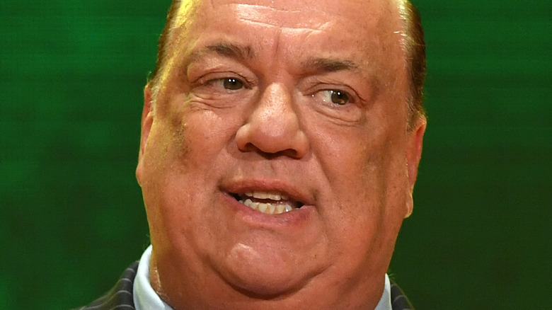 Paul Heyman speaks at the Crown Jewel presser