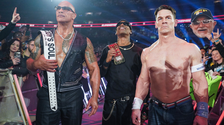 The Rock, Travis Scott, and John Cena