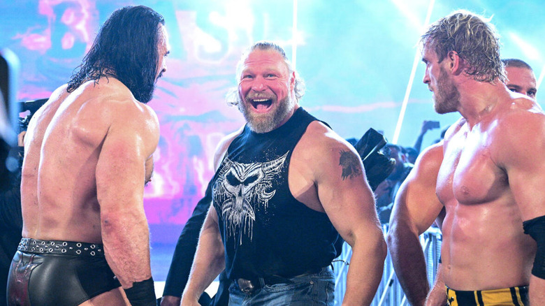 Drew McIntyre, Brock Lesnar, and Logan Paul