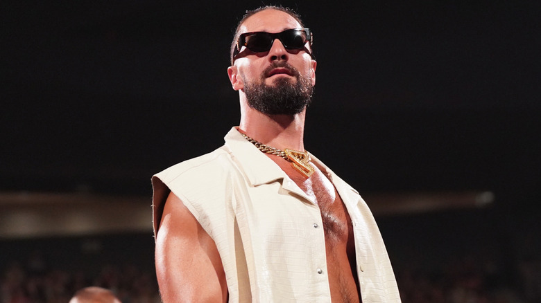 Seth Rollins wearing sunglasses
