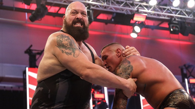 Big Show wrestling Randy Orton on WWE Raw in 2020