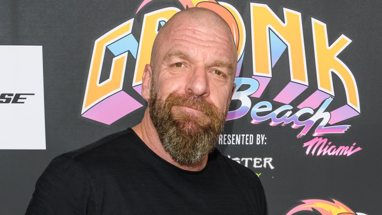 Triple H smiling