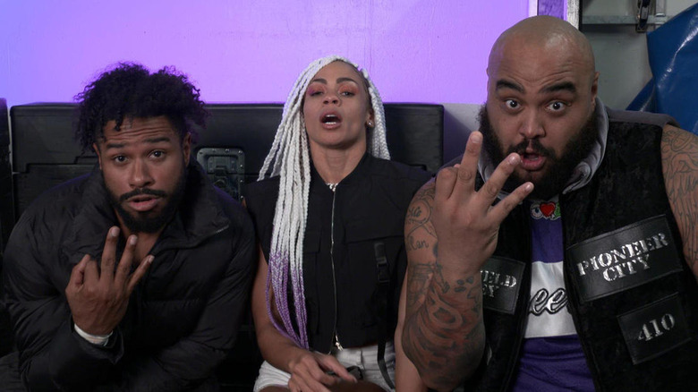 Hit Row backstage at a WWE event