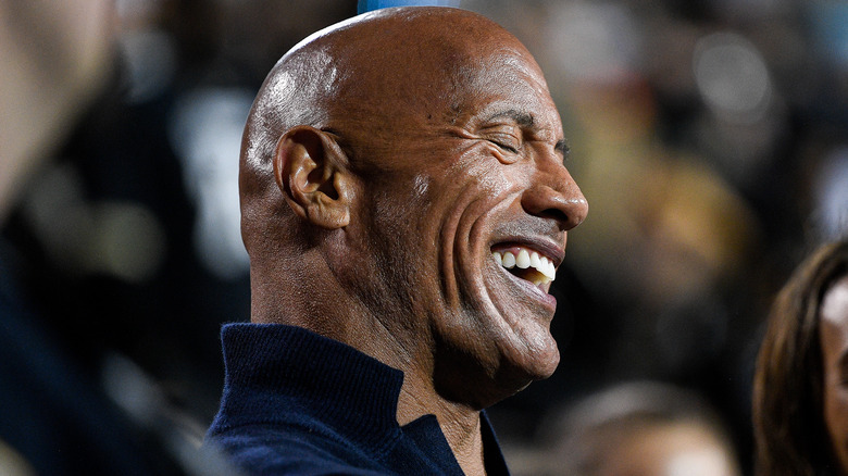 Dwayne Johnson laughing