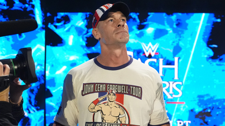 John Cena wearing a white shirt
