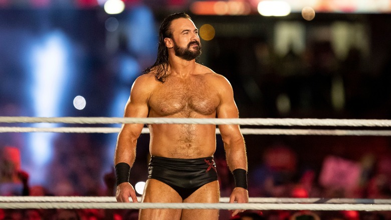 Drew McIntyre looking at the crowd