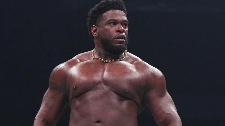 Powerhouse Hobbs performing in AEW