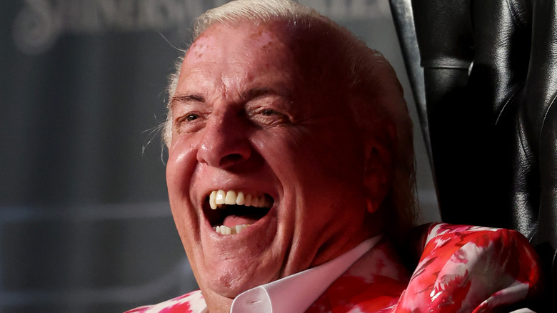 Ric Flair at an event to promote his last match