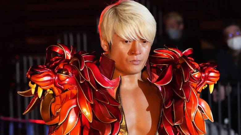  Kenoh making his ring entrance