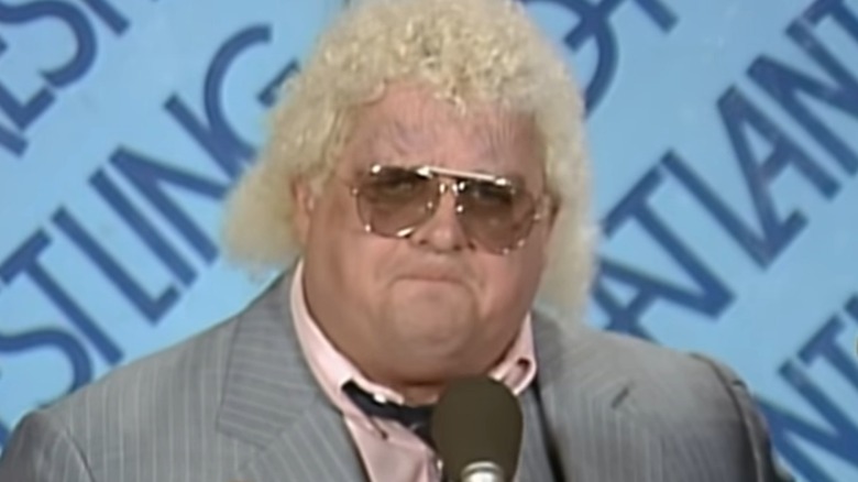 Dusty Rhodes cutting a promo