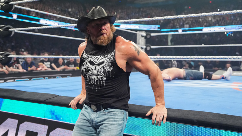 Brock Lesnar at ringside