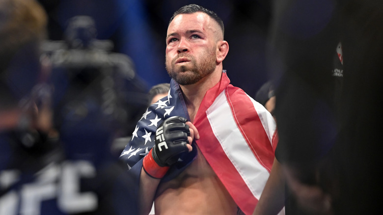 Colby Covington takes a breather in between one of his fights for the UFC