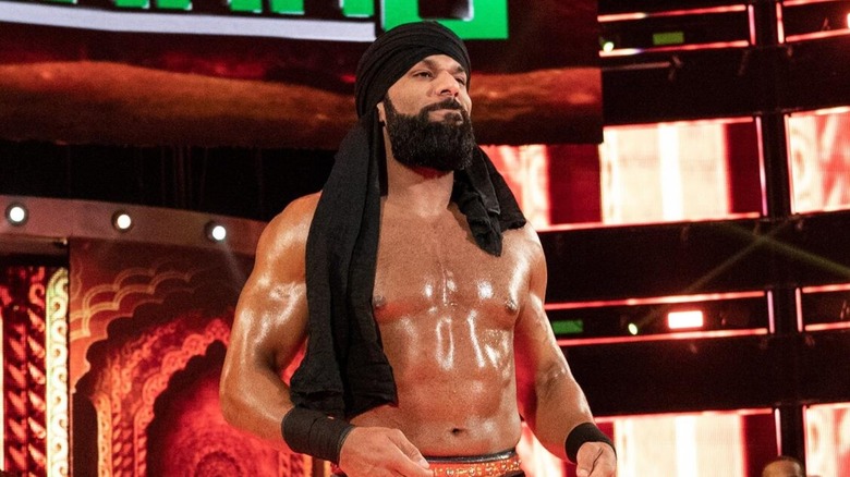 Jinder Mahal making his entrance