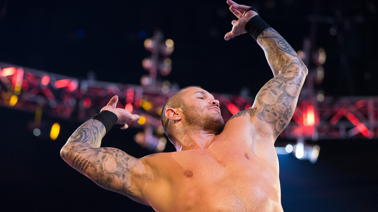 Randy Orton doing his signature pose