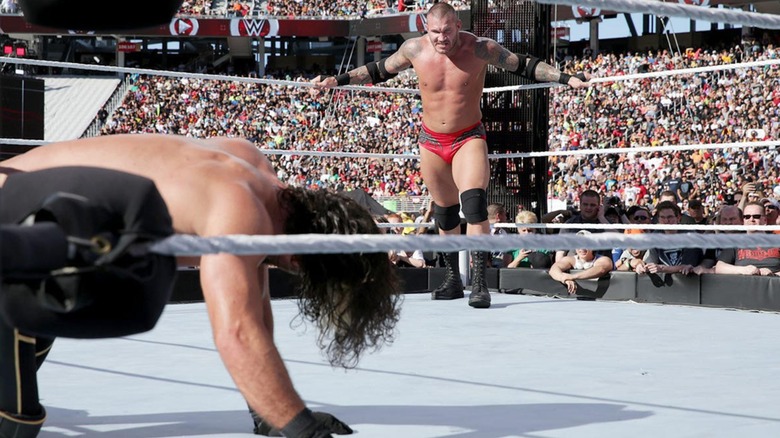 Randy Orton Prepares To Stomp Seth Rollins