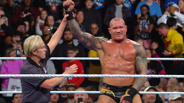 Randy Orton celebrates victory