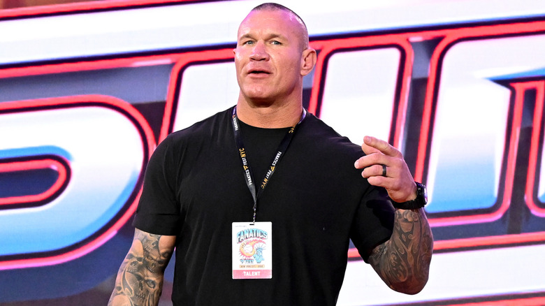 Randy Orton wearing a black shirt