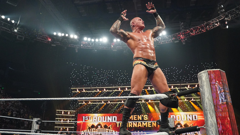 Randy Orton strikes his signature pose