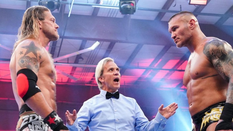 Edge and Randy face off